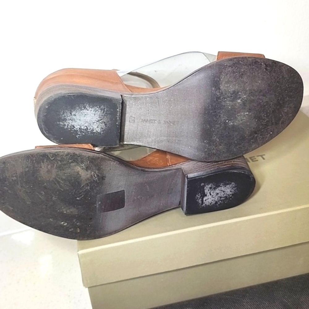 Janet & Janet Leather Women's Tan Sandals. Made In Italy. With Box And Dust Bag. - Picture 5 of 13